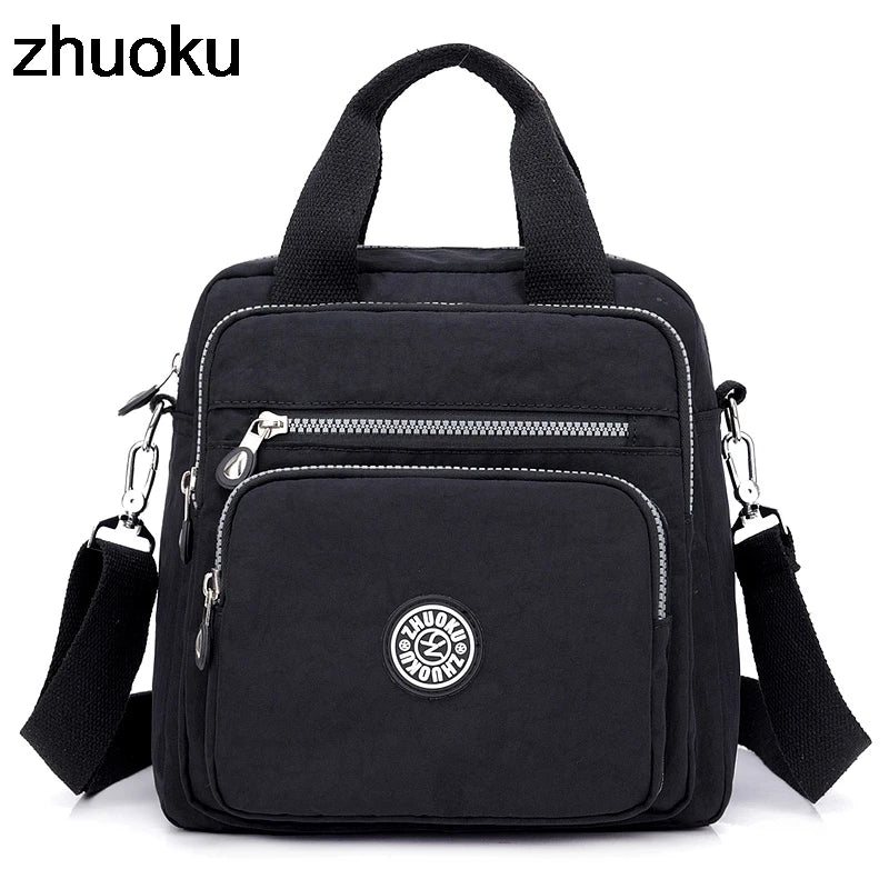 Women Messenger Light Travel Waterproof Nylon Double Shoulder Crossbody Tote Bag