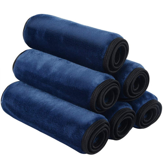 6Pcs Large Microfiber Makeup Remover Reusable Wash Towels