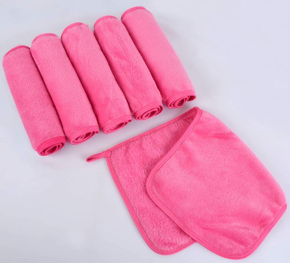 6Pcs Large Microfiber Makeup Remover Reusable Wash Towels