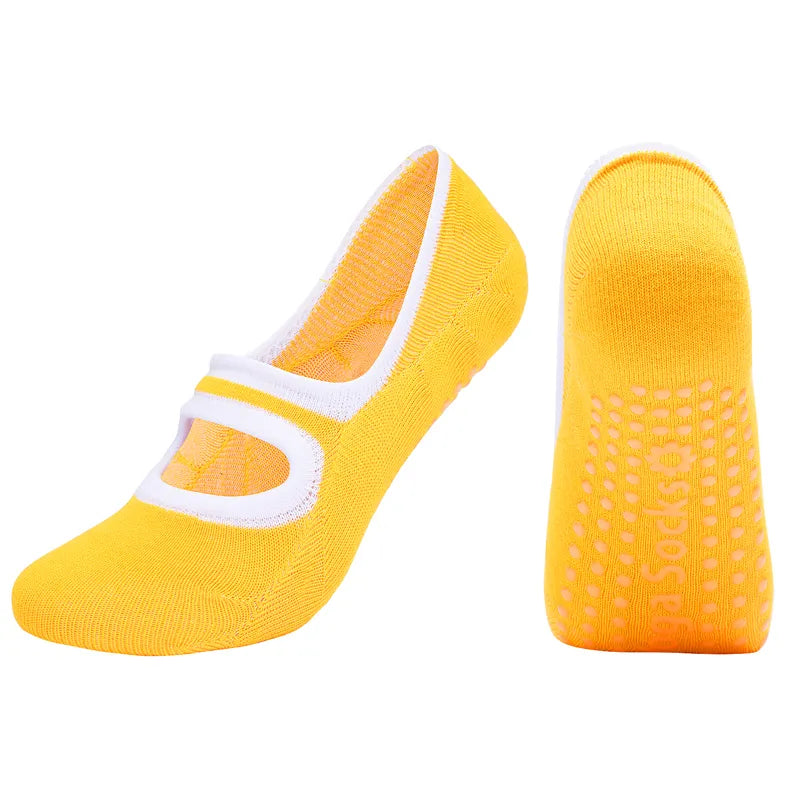 Women Sport Casual Yoga Non-Slip Silicone on the bottom Pilates Socks