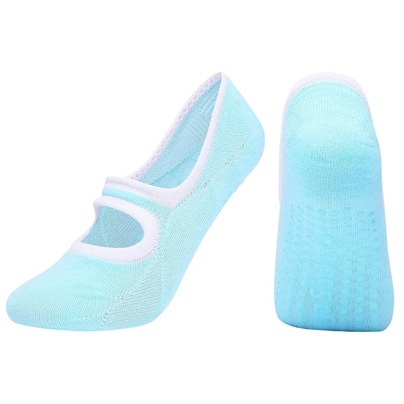 Women Sport Casual Yoga Non-Slip Silicone on the bottom Pilates Socks