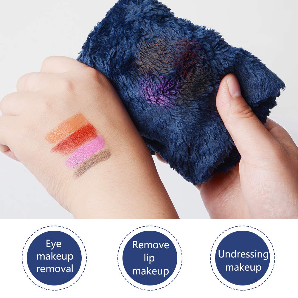 6Pcs Large Microfiber Makeup Remover Reusable Wash Towels