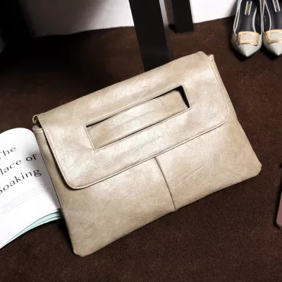 Women Clutches PU Leather Shoulder Messenger Bag Laptop Bag