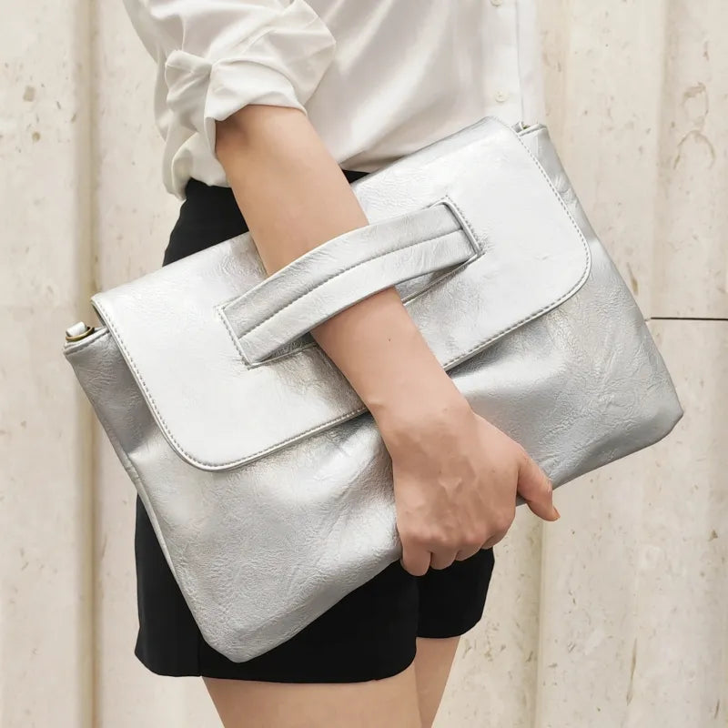 Women Clutches PU Leather Shoulder Messenger Bag Laptop Bag