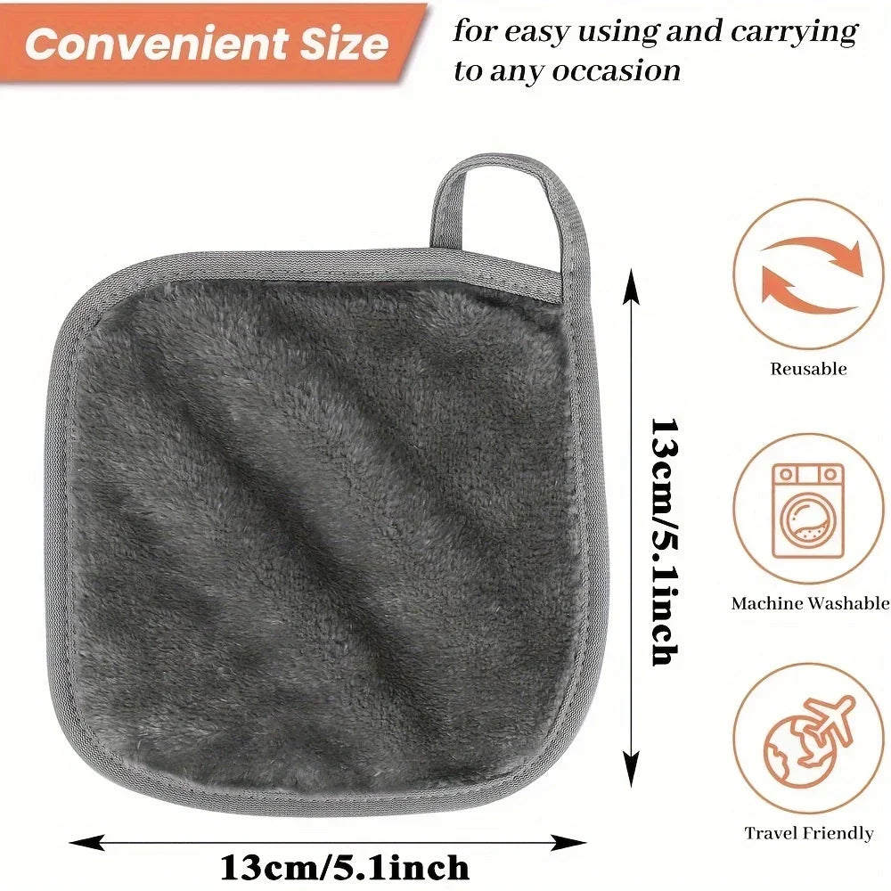 12PCS Microfiber Makeup Remover Small Reusable Cotton Pads