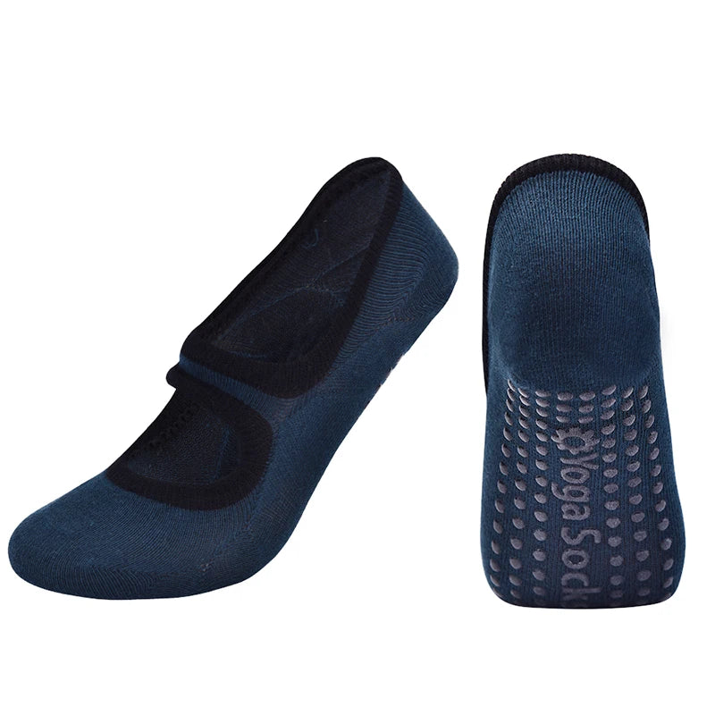 Women Sport Casual Yoga Non-Slip Silicone on the bottom Pilates Socks
