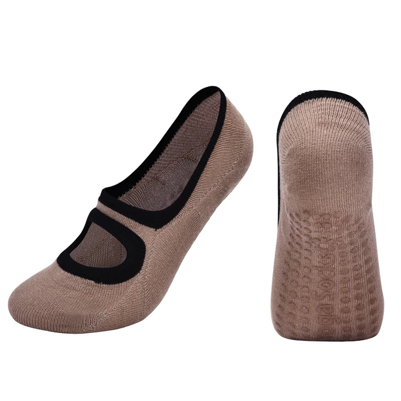 Women Sport Casual Yoga Non-Slip Silicone on the bottom Pilates Socks
