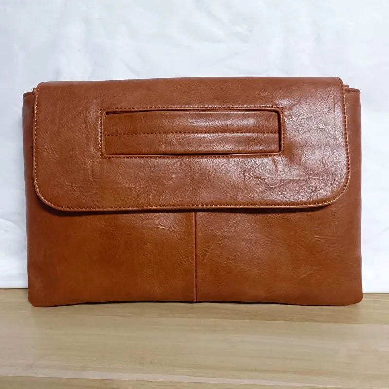 Women Clutches PU Leather Shoulder Messenger Bag Laptop Bag