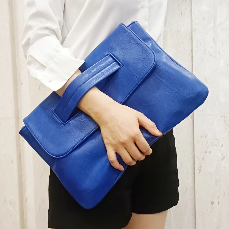 Women Clutches PU Leather Shoulder Messenger Bag Laptop Bag