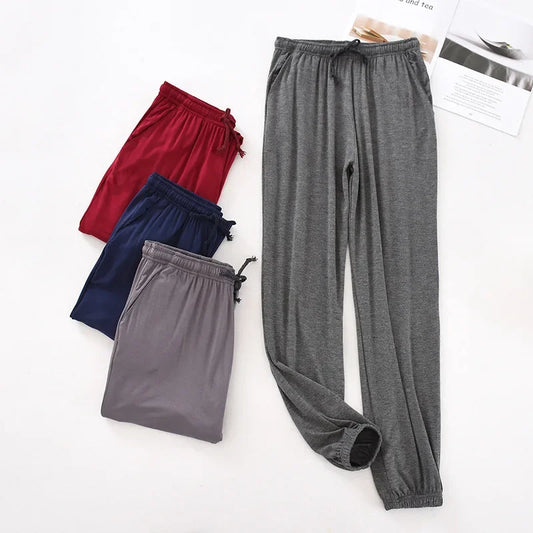 Men's Pajamas Tapered Loose Sleep Bottom Pants
