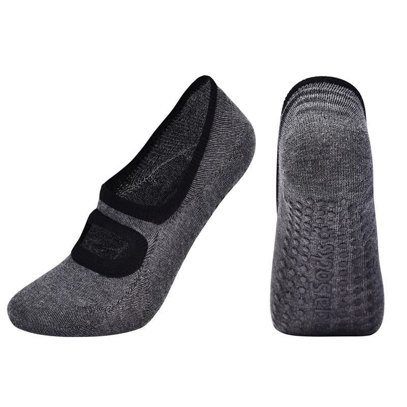 Women Sport Casual Yoga Non-Slip Silicone on the bottom Pilates Socks
