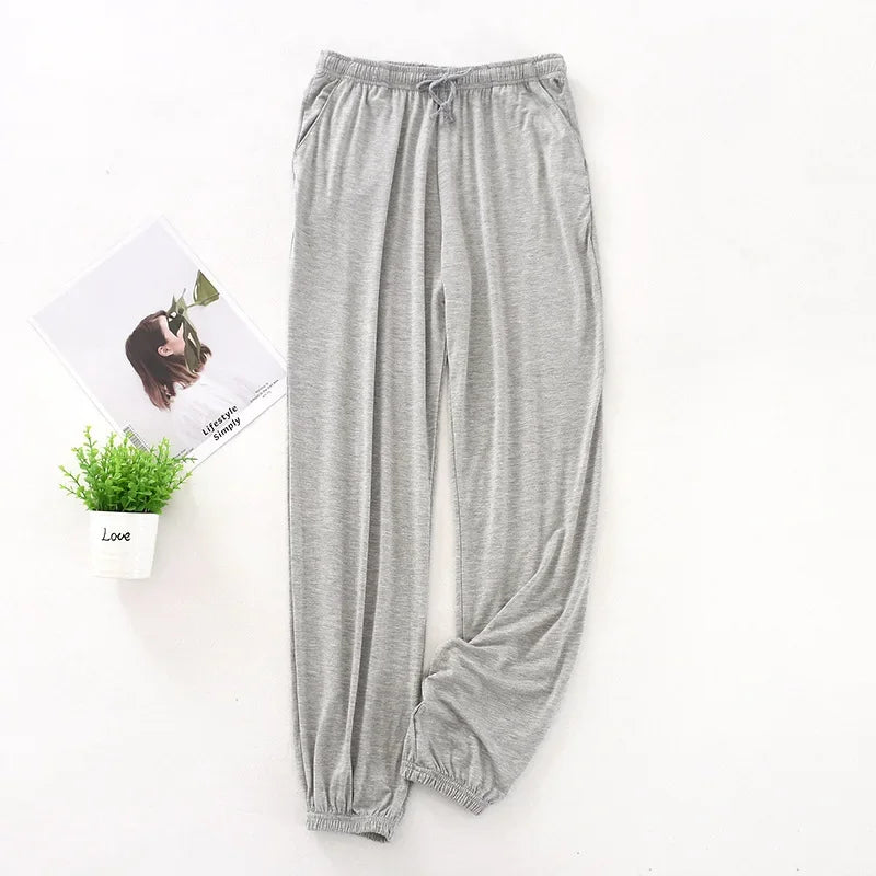 Men's Pajamas Tapered Loose Sleep Bottom Pants