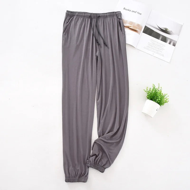 Men's Pajamas Tapered Loose Sleep Bottom Pants