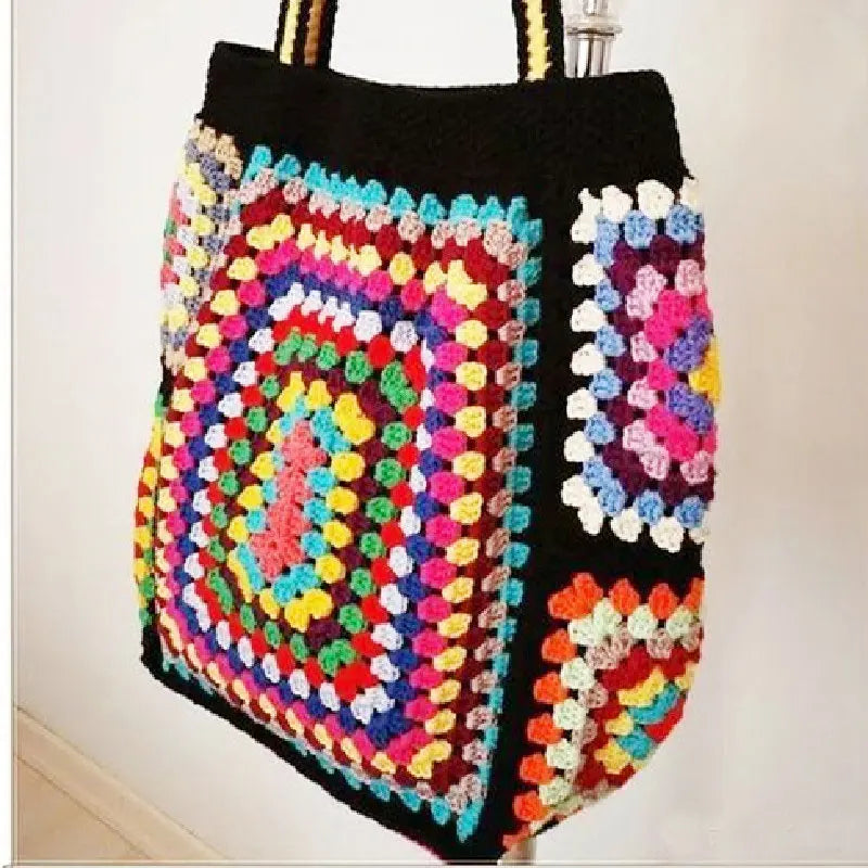 Bohemian Crochet Women Shoulder Bags Large Capacity Tote Bag