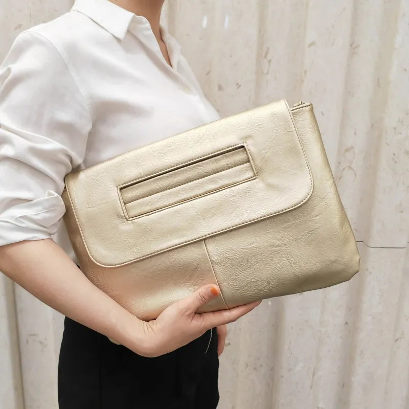 Women Clutches PU Leather Shoulder Messenger Bag Laptop Bag