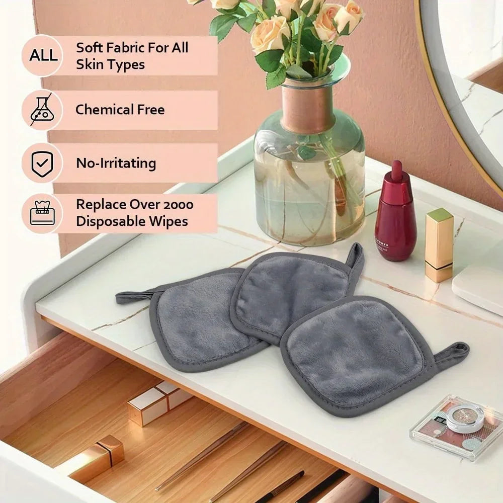 12PCS Microfiber Makeup Remover Small Reusable Cotton Pads