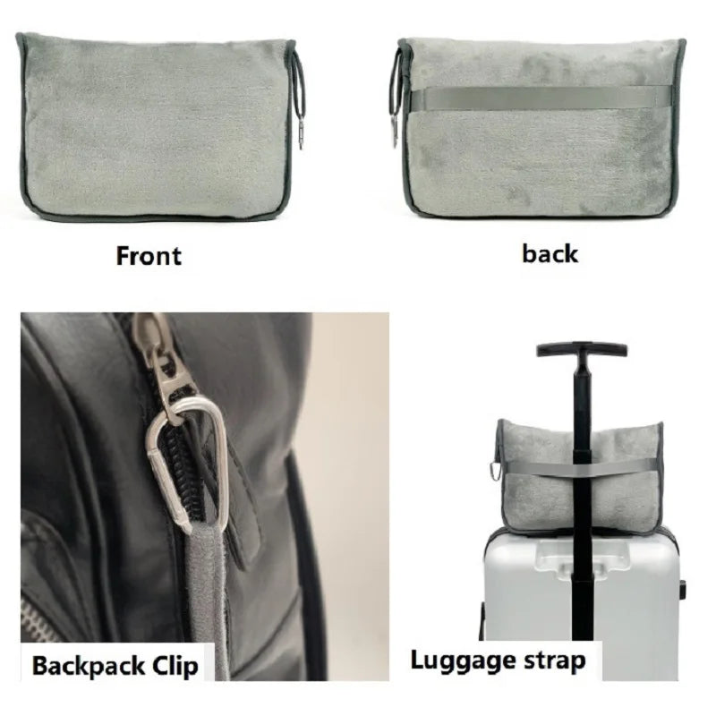 Airplane Blanket with Soft Pillowcase Travel Essentials