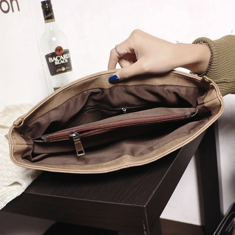 Women Clutches PU Leather Shoulder Messenger Bag Laptop Bag