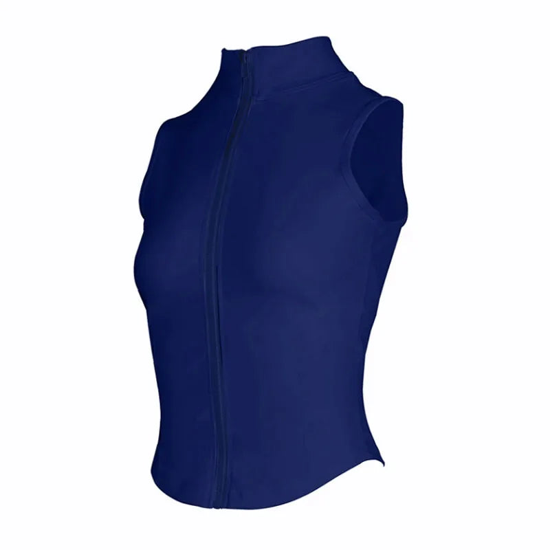Women Athletic Zip Up Sweat Vest