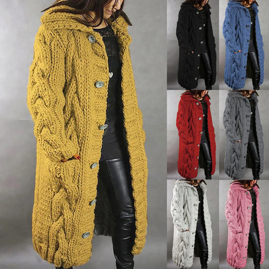 Womens Single Cardigan Sweater Coat With Pocket